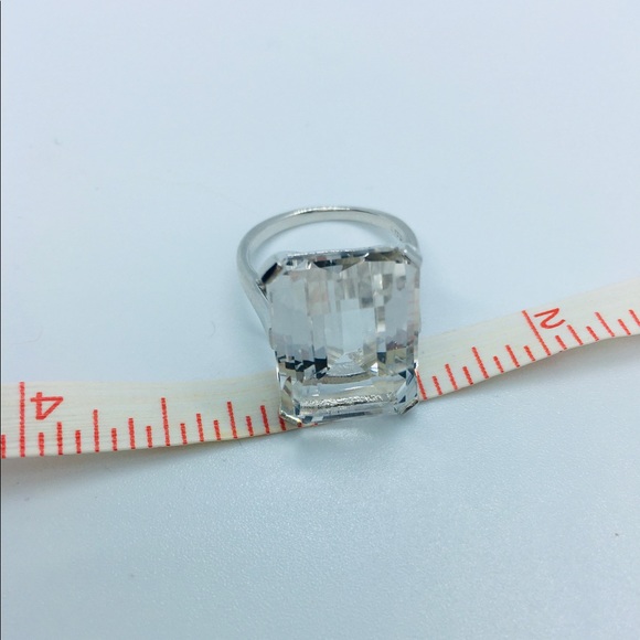 Vintage Sterling Silver Rock Crystal Quartz Ring - Picture 12 of 15